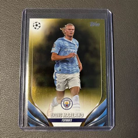 topps ucc erling haaland gold starball manchester city eur