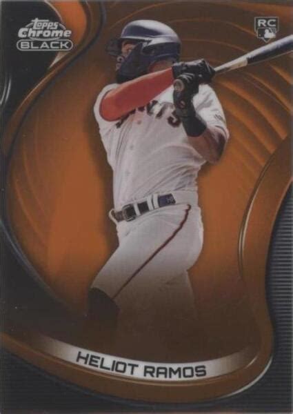 2022 Topps Chrome Black Orange Refractor 65 Heliot Ramos 25 RC