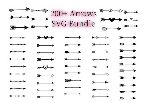 200 Arrows Svg Bundle Archery Arrows Svg Bundle Arrow Svg Etsy New