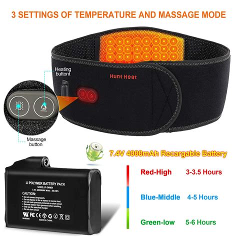 Cueheat Extra Large52heating Pad Back Massage For Lower Back Pain