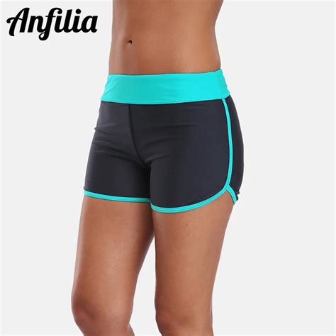 Anfilia Women‘s Swim Trunks Bikini Bottom Ban Colorblock Swimwear