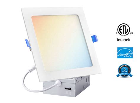 6 5cct Square Flat Slim Panel Light 6 Inch Ultra Thin 2700k 3000k