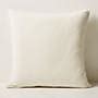 Arabella White Velvet Modern Throw Pillow With Feather Down Insert