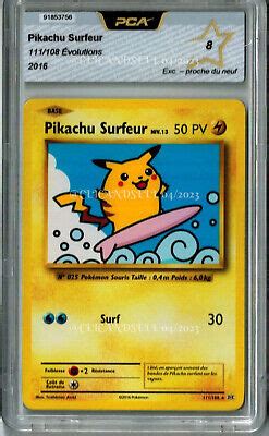 Carte Pokemon Pikachu Surfeur EBay