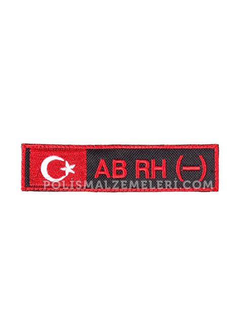 T Rk Bayrakl Ab Rh Negatif Kan Gurubu C Rtl Arma Patch