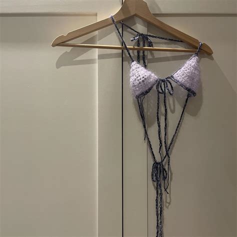 Mohair Mini String Tied Bikini Top Bra Cannot Be Depop