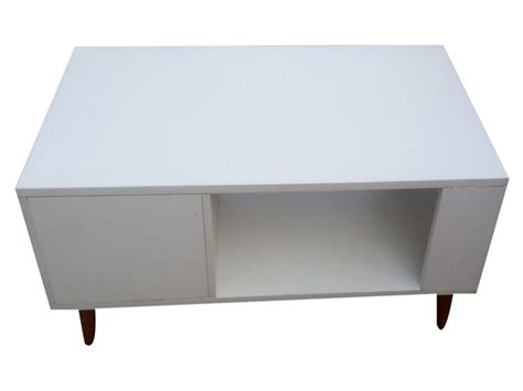 Rectangular White Wooden Coffee Table, With Storage at best price in ...