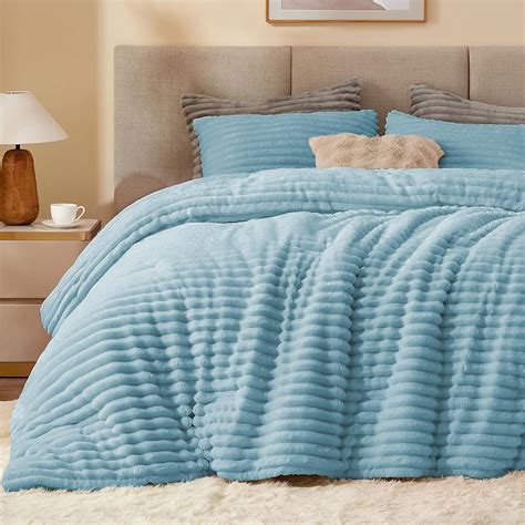 Amazon BEDELITE Fleece Queen Comforter Set Super Soft Warm