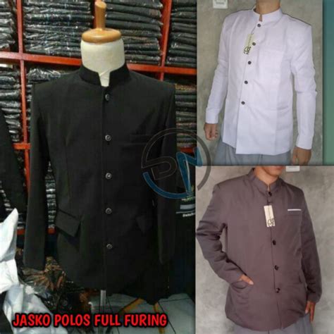 Jual Jasko Polos Model Saku Tutup Jas Koko Baju Atasan Muslim Pria