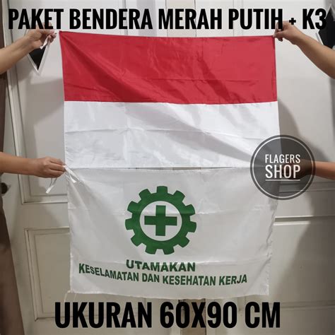 Jual Paket Bendera Merah Putih Bendera K Ukuran X Cm Shopee