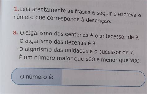 Leia Atentamente A Frase A Seguir - Resolvido:Leia atentamente as frases a seguir e escreva o número que ...