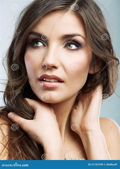 Woman Face Close Up Beauty Portrait Female Model Stock Image Image 31153799