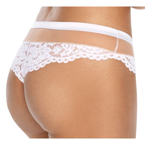 Lingerie féminine string blanc en dentelle TORFI par la marque ROZA