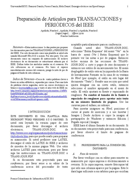 Formato Articulos IEEE | PDF | Comillas | Microsoft Word