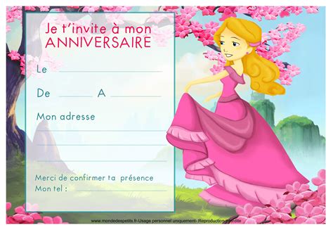 Carte D Invitation Anniversaire À Imprimer Gratuite Fille Elegan Carte Invitation