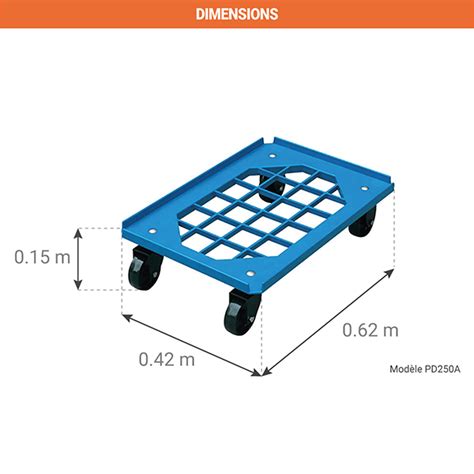 Plateforme Roulante En Plastique Pour Le Transport De Bacs