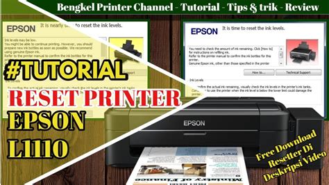 Cara Reset Printer Epson L Youtube