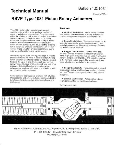 PDF Valve Actuators Controls Scotch Yoke Rack Pinion