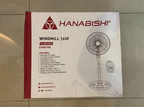 HANABISHI ELECTRIC FAN WINDMILL 16SF TV Home Appliances