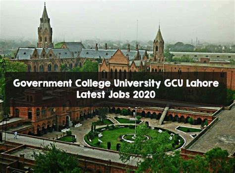 Government College University GCU Lahore Latest Jobs 2020