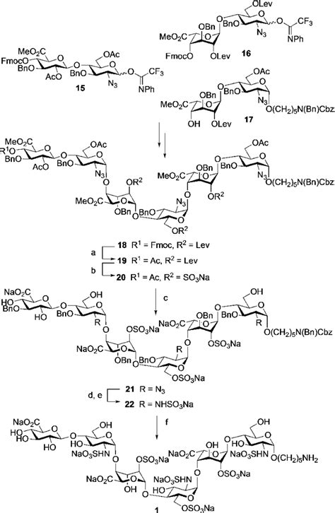 Scheme Chemical Synthesis Of Hexasaccharide Reagents And