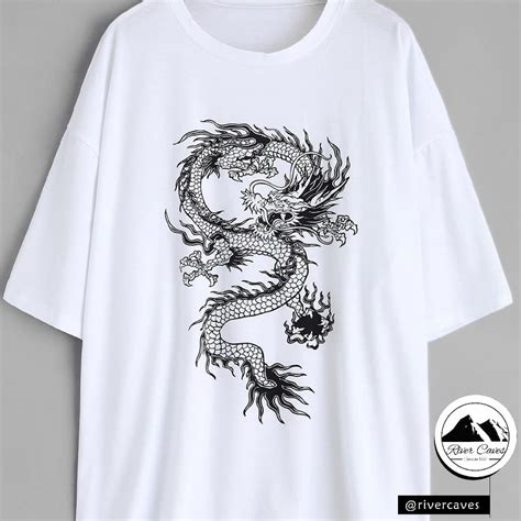 🥇 Camiseta Dragon Negro River Caves