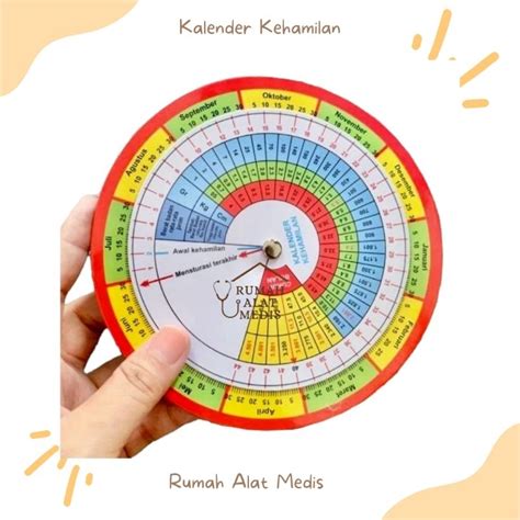 Jual Kalender Kehamilan Putar Linset Kalender Hamil Wheel