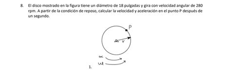 Solved El disco mostrado en la figura tiene un diámetro de Chegg