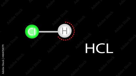 Formation Of Hydrochloric Acid Molecule Hcl Schematic Animation