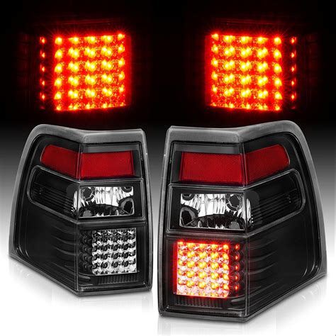 Amazon AmeriLite Chrome LED Replacement Brake Tail Lights Set For