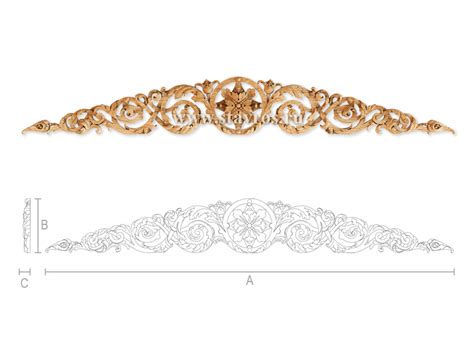 Резная накладка N-328, размером 700 мм, купить в магазине декора для ...