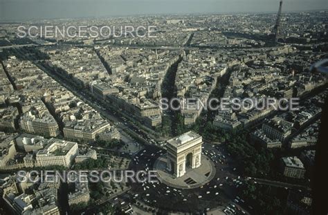 Photograph | Aerial view of the Arc de Triomphe and | Science Source Images