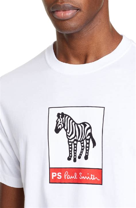 Ps By Paul Smith Zebra Logo T Shirt In White Modesens