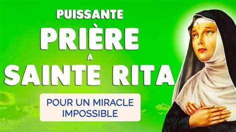 Puissante PRIÈRE à SAINTE RITA pour un MIRACLE IMPOSSIBLE