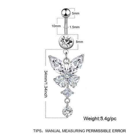 Butterfly Belly Button Rings Belly Piercing Butterfly Navel Rings Gifts