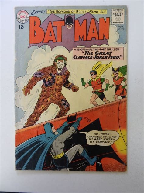 Batman 159 1963 VG Condition Ink Front And Back Cover Comic Books