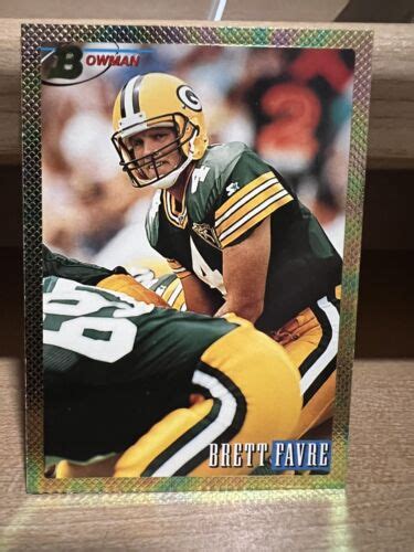 Bowman Football Nfl Brett Favre Green Bay Packers Card Ebay