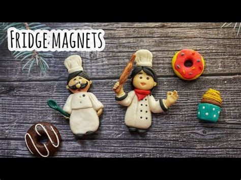 Chef Fridge Magnets With Clay Clay Craft Ideas How To Make Fridge