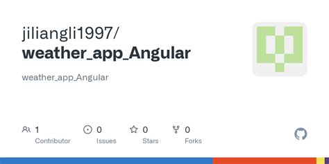 Github Jiliangli Weather App Angular Weather App Angular