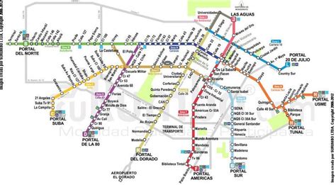 Mapa De Rutas Transmilenio ColConectada Mapas Rutas Mapas Portal