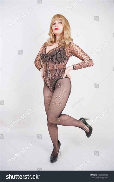Sexy Curvy Woman Blonde Hair Dressed Stock Photo 1369103666 Shutterstock