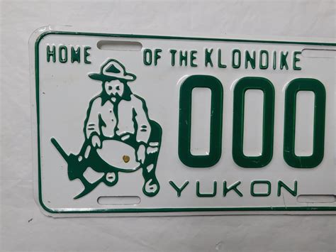 Yukon License Plate Sample Klondike Gold Miner Original Official