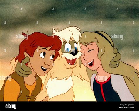 Taran Gurgi Eilonwy The Black Cauldron 1985 Stock Photo Alamy