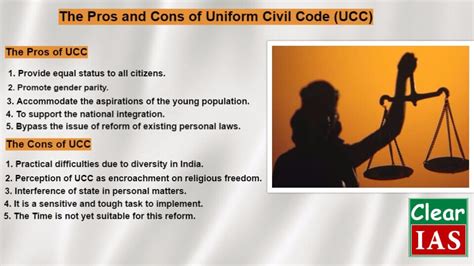 Uniform Civil Code Ucc Pros And Cons In A Nutshell Clear Ias