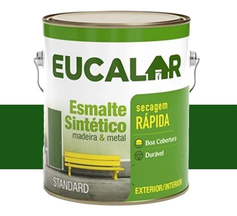 Tinta Esmalte Sint Tico Eucalar Verde Folha Ml Eucatex R