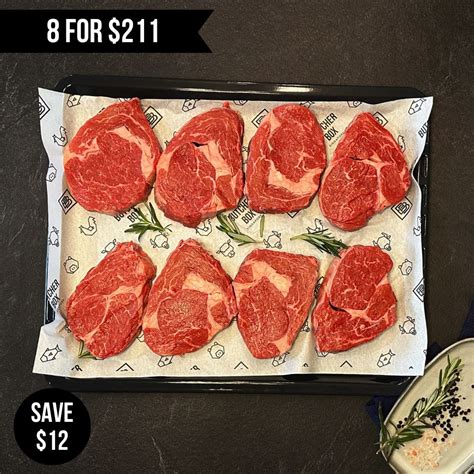 Rib Eye Steaks Beef Steak Rib Eye Meat Savings Butcher Box Sg