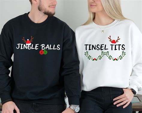 Jingle Balls Tinsel Tits Shirts Couple Christmas Pajamas Funny