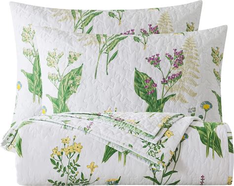 Amazon FADFAY Floral Cotton Quilt Sets King Soft Lightweight