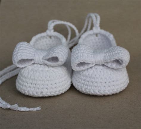 Baby Ballerina Shoes White Girls Baby Shoes Knitted and - Etsy