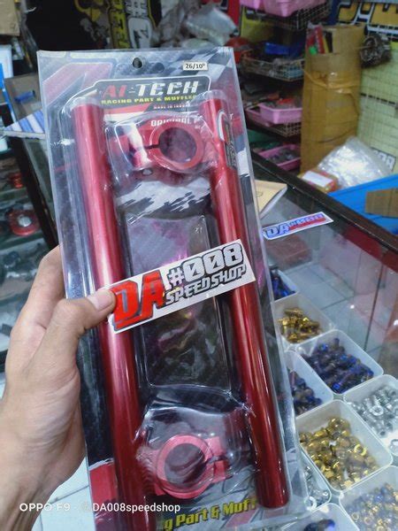 Jual Stang Jepit Aitech 26mm 15 Derajat Merah Stang Aitech As26 15